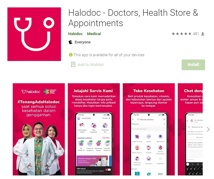 aplikasi kesehatan online halodoc